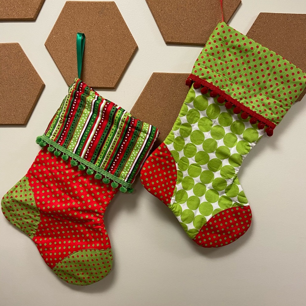 Set of 3: Oversize Handmade Stockings